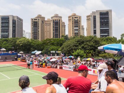 Quadra de tênis no Parque Villa-Lobos, sede do SP Open, em imagem de arquivo.