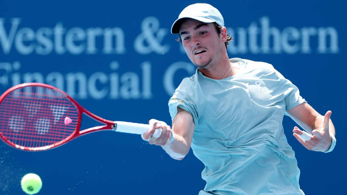 João Fonseca em ação no Cincinnati Open 2026