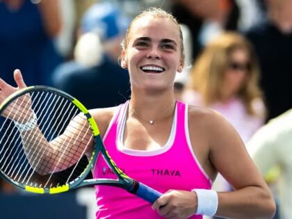 Sara Bejlek em ação no Cincinnati Open 2026