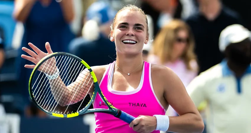 Sara Bejlek em ação no Cincinnati Open 2026