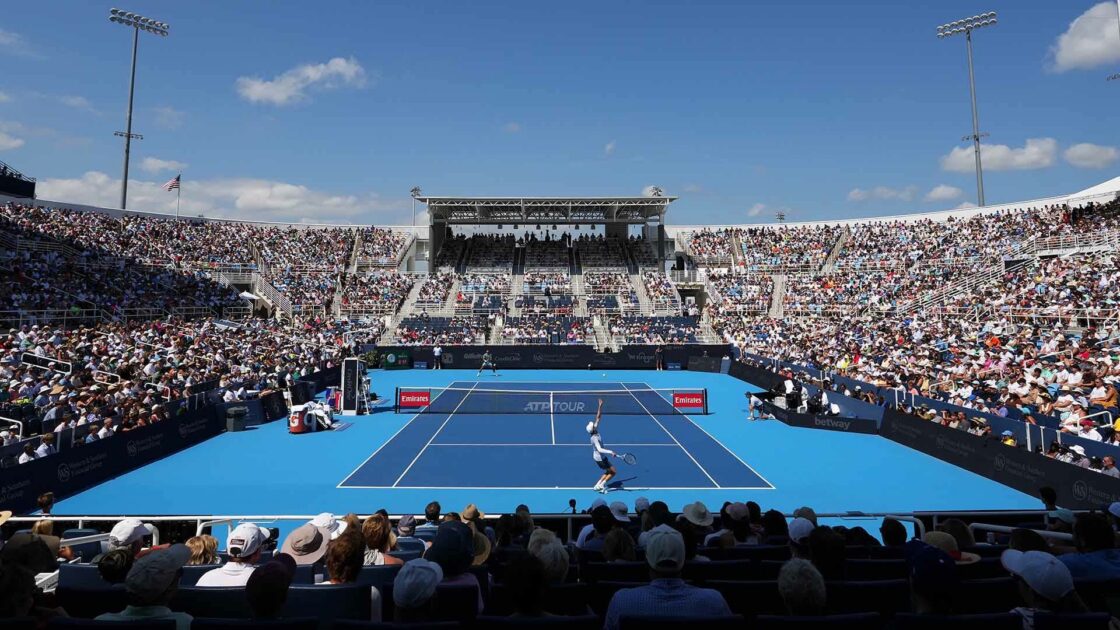 Quadra central do Cincinnati Open durante o torneio de 2026