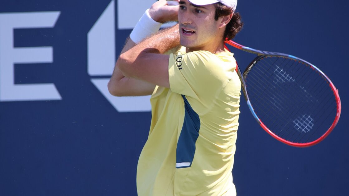 Gustavo Heide em ação no US Open 2026