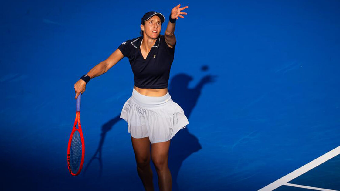 Luisa Stefani em ação no US Open