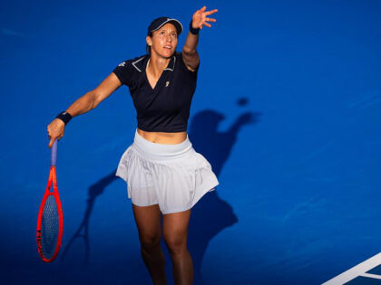 Luisa Stefani em ação no US Open